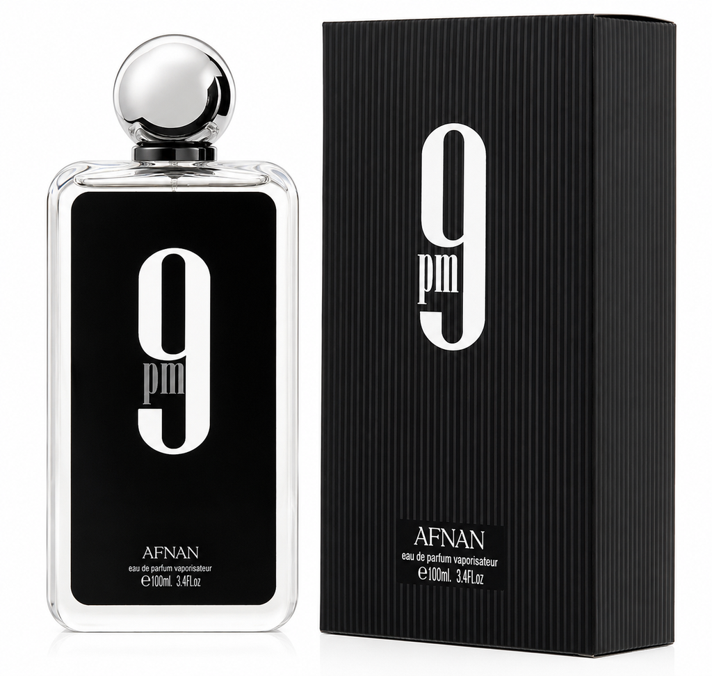 Afnan 9 PM Eau de Parfum Spray for Men 3.4 oz / 100ml Long Lasting Fragrance